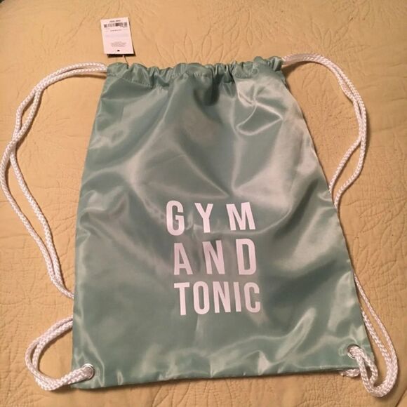 Polyester Sling  backpack Saying (Gym And Tonic) - Picture 4 of 5